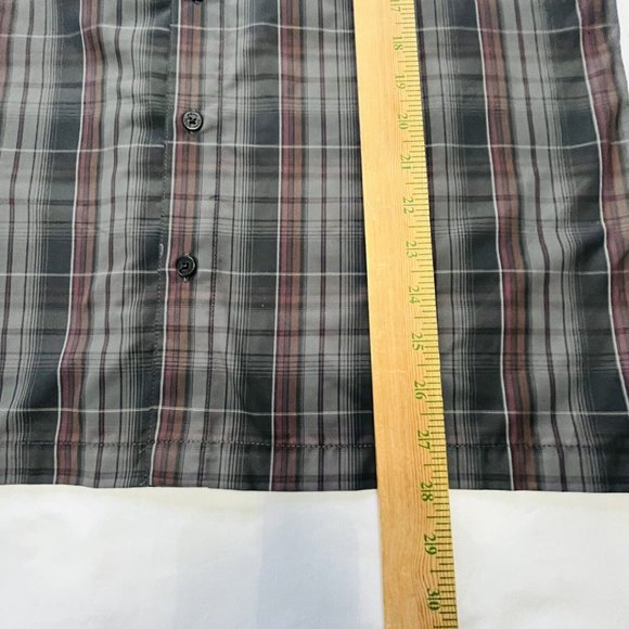 Kuhl Shirt Mens Medium Gray Plaid Flannel Long Sleeve Button Up Chest Pocket - Picture 4 of 14